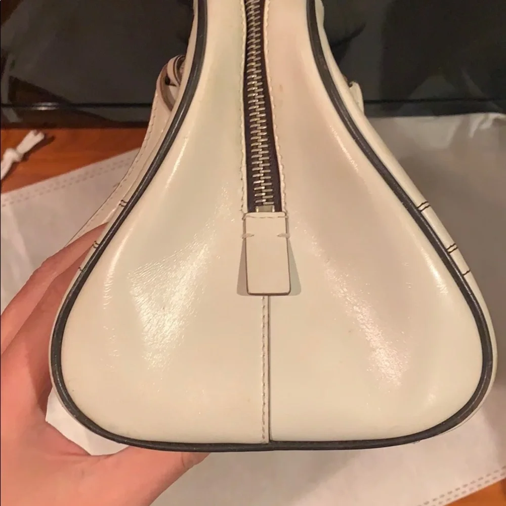 Authentic PRADA 90s Vintage White Satchel/Bag - Picture 6 of 13